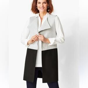 Talbots Colorblock Wool Blend Vest W1902 Plus Size 1X